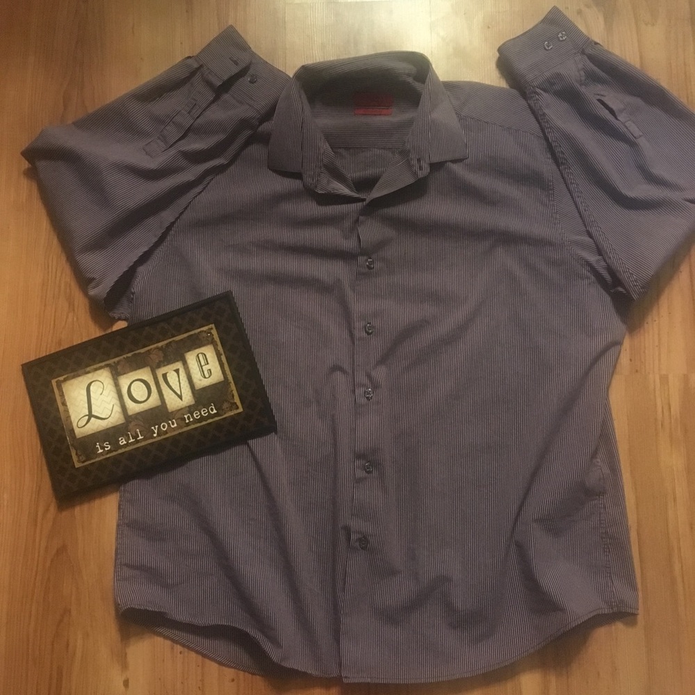 Alfani Men’s L/S purple shirt size L